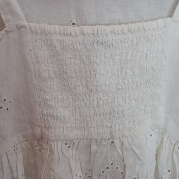 Madewell Rosalie Tie Strap Top In Geo Eyelet Size Small NWT - Picture 3 of 10